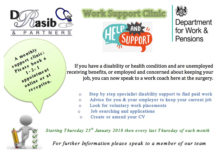 Work Support Clinic Flyer Work Support Clinic Flyer